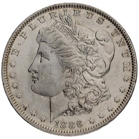 Moneda Estados Unidos Morgan Dollar Plata 1886 26,69g