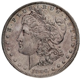Moneda Estados Unidos Morgan Dollar Plata 1896 26,77g
