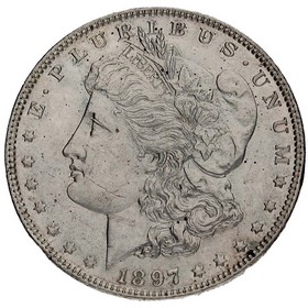 Moneda Estados Unidos Morgan Dollar Plata 1897 26,78g