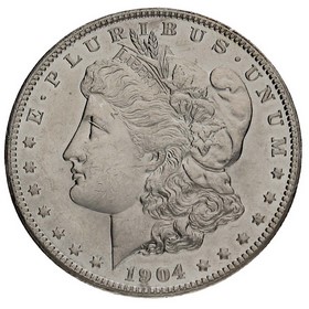 Moneda Estados Unidos Morgan Dollar Plata 1904 O 26,68g