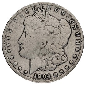 Moneda Estados Unidos Morgan Dollar Plata 1904 S 26,12g