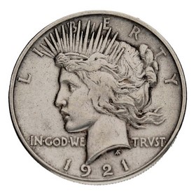 Moneda Estados Unidos Peace Dollar Plata 1921 26,77g