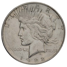 Moneda Estados Unidos Peace Dollar Plata 1922 D 26,78g