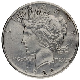 Moneda Estados Unidos Peace Dollar Plata 1922 S 26,75g