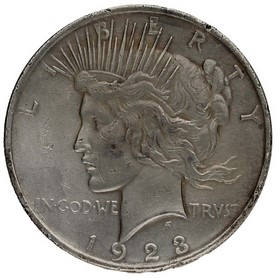 Moneda Estados Unidos Peace Dollar Plata 1923 26,74g