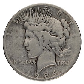 Moneda Estados Unidos Peace Dollar Plata 1924 S 26,28g