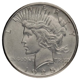 Moneda Estados Unidos Peace Dollar Plata 1925 S 26,71g
