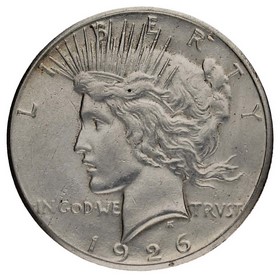 Moneda Estados Unidos Peace Dollar Plata 1926 S 26,70g