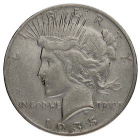 Moneda Estados Unidos Peace Dollar Plata 1935 S 26,62g