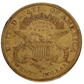 Moneda Estados Unidos 20 Dollars Double Eagle Liberty Oro 1878 S 33,39g