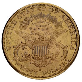 Moneda Estados Unidos 20 Dollars Double Eagle Liberty Oro 1890 S 33,43g