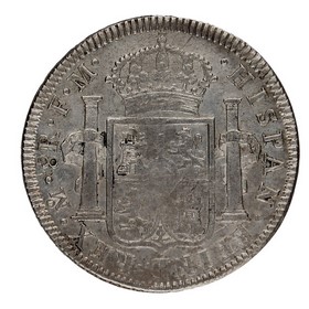 Moneda Carlos IV 8 Reales Plata 1795 México FM 26,98g