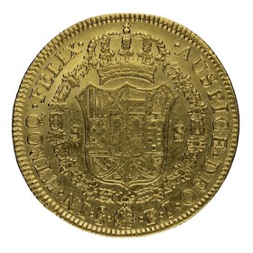 Moneda Fernando VII 8 Escudos Oro 1813 Santiago FJ 27,02g