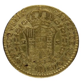 Moneda Fernando VII 2 Escudos Oro 1814 Cadiz CJ 6,63g
