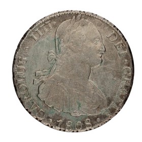 Moneda Fernando VII 8 Reales Plata 1808 Potos¡ PJ 27,05g