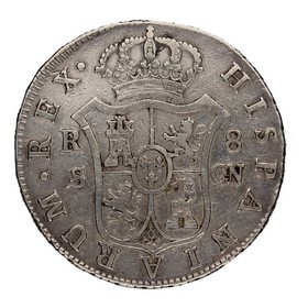 Moneda Fernando VII 8 Reales Plata 1808 Sevilla CN 26,94g