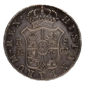 Moneda Fernando VII 8 Reales Plata 1816 Madrid GJ 27,09g