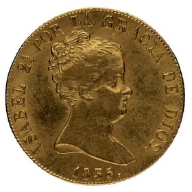 Moneda Isabel II 80 Reales Oro 1835 Madrid CR 6,78g