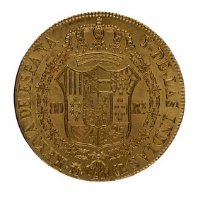 Moneda Isabel II 80 Reales Oro 1835 Madrid CR 6,78g