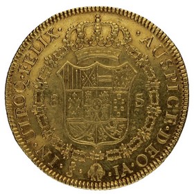 Moneda Carlos IV 8 Escudos Oro 1800 Santiago JA 26,93g