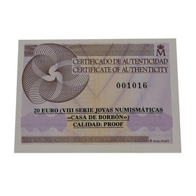 Moneda 20 Euros Casa de Borbon Oro 2017 1,24g