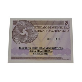 Moneda 20 Euros Casa de Austria Oro 2019 1,24g