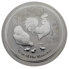 Moneda Australia 10 Dollars Año del gallo Plata 2017 10oz
