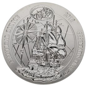 Moneda Ruanda 50 Francos Ruandeses Nautical Ounce Plata 2018 1oz