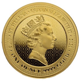 Moneda Santa Elena 100 Pounds Virtudes de la Reina Victoria  Oro 2021 1oz