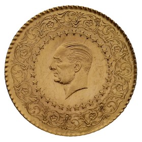Moneda Turquía 50 Kurush Oro 1962 3,50g