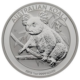 Moneda Australia 1 Dollar Koala Plata 2018 1oz