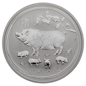 Moneda Australia 1 Dollar Año del Cerdo Plata 2019 1oz