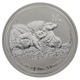 Moneda Australia 1 Dollar Año del Ratón Plata 2008 1oz