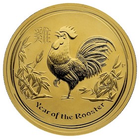 Moneda Australia 100 dollars Año del Gallo  Oro 2017 1oz
