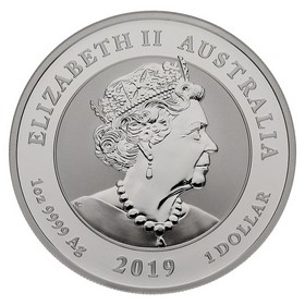 Moneda Australia 1 Dollar Aterrizaje en la Luna Plata 2019 1oz