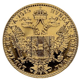 Moneda Austria Ducado restrike Proof Oro 1915 3,51g