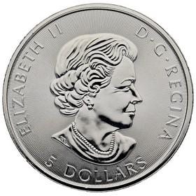 Moneda Canadá 5 Dollars 150 años autonomía Canada Plata 2017 1oz