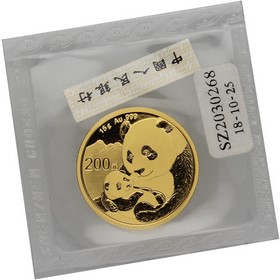 Moneda China 200 Yuans Panda Oro 2019 15g