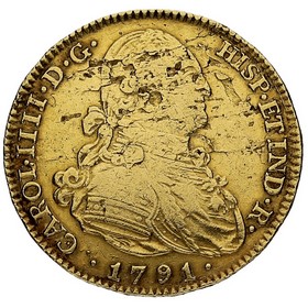 Moneda 4 Escudos Oro 1791 Madrid MF 13,36g