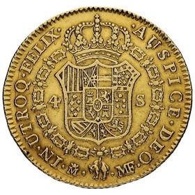 Moneda 4 Escudos Oro 1791 Madrid MF 13,36g