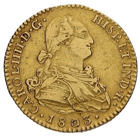 Moneda 2 Escudos Oro 1803 Madrid FA 6,66g