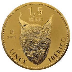 Moneda 1,5 Euro Lince Oro 2021 1oz