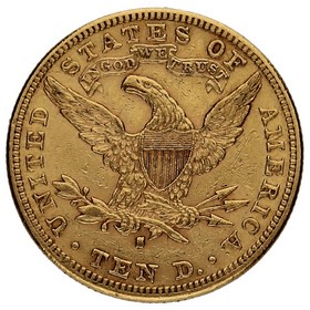 Moneda Estados Unidos 10 Dollars Eagle Oro 1889 16,69g