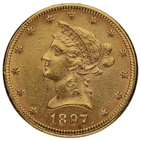 Moneda Estados Unidos 10 Dollars Eagle Oro 1897 16,71g
