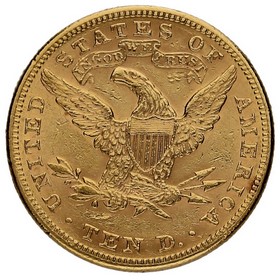 Moneda Estados Unidos 10 Dollars Eagle Oro 1897 16,71g