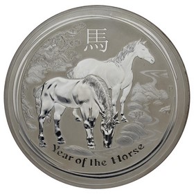 Moneda Australia 30 dollars Año del Caballo Plata 2014 1Kg