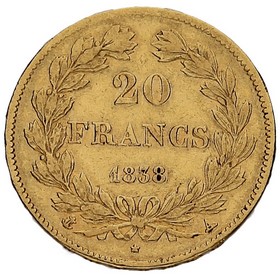 Moneda Francia 20 Francos Oro 1838 6,41g