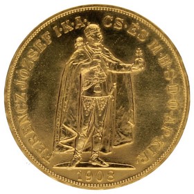 Moneda Hungría 100 Coronas Oro 1908 33,92g