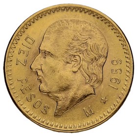 Moneda México 10 pesos Oro 1959 8,35g