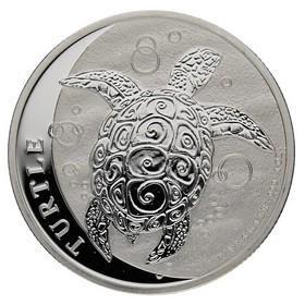 Moneda Niue 2 Dollars Tortuga Plata 2018 1oz